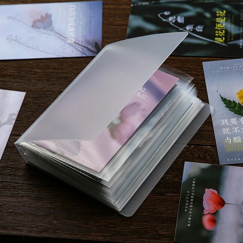A6 Transparent PET Folder with 40 Pages