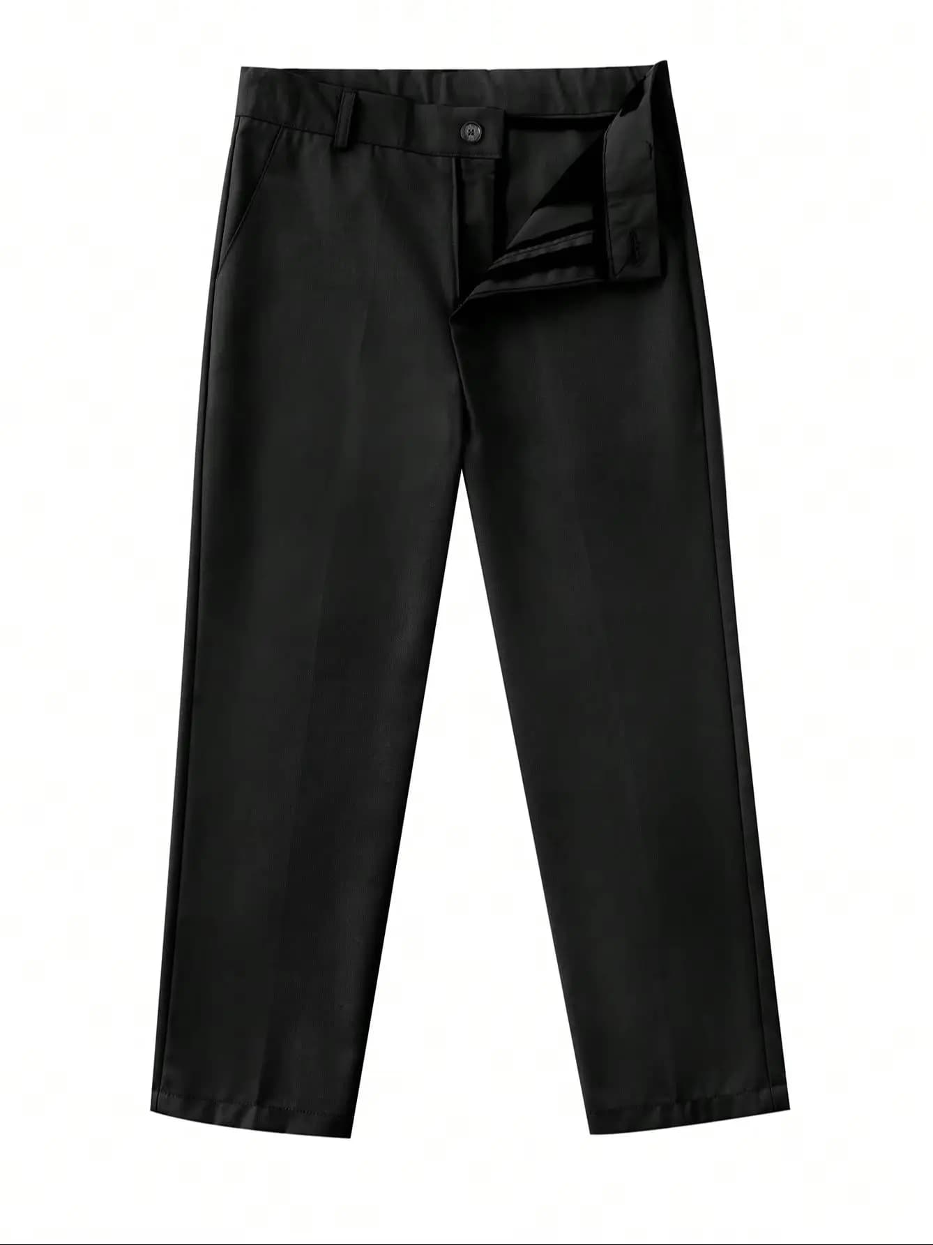 Boy Black Single Breasted School Uniform Pants