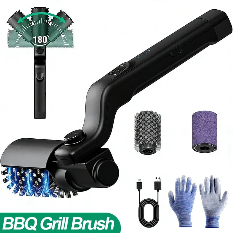 Electric Grill Brush With 180° Adjustable Head