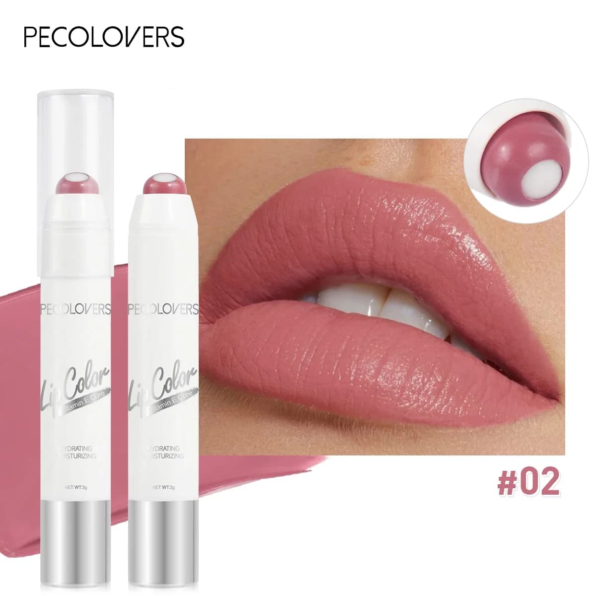 2-in-1 Nude and Red Lipstick with Balm