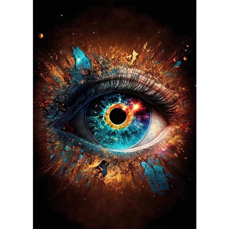 Abstract Eye Features Canvas Wall Art Print