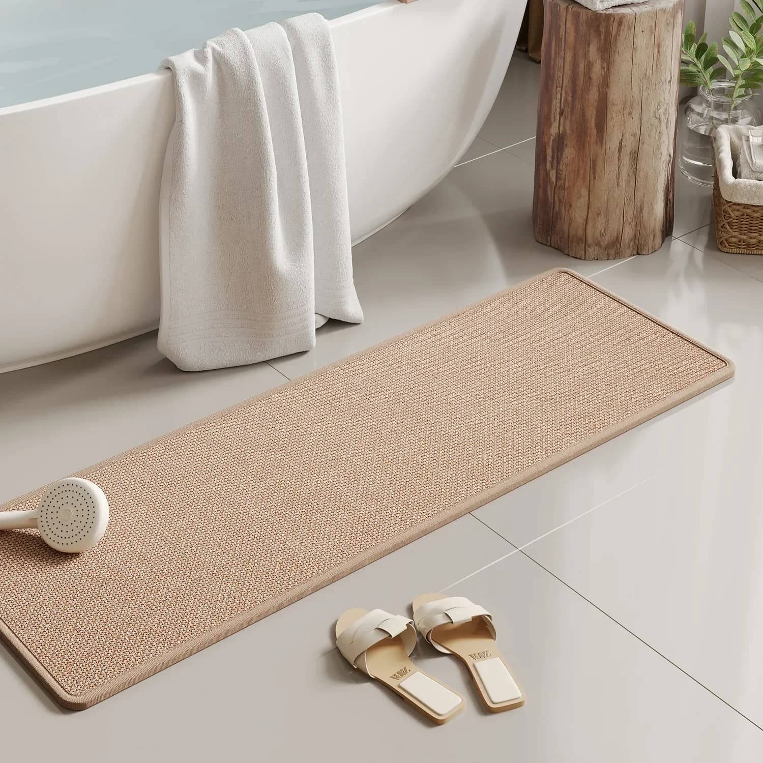 Linen Woven Bath Mat