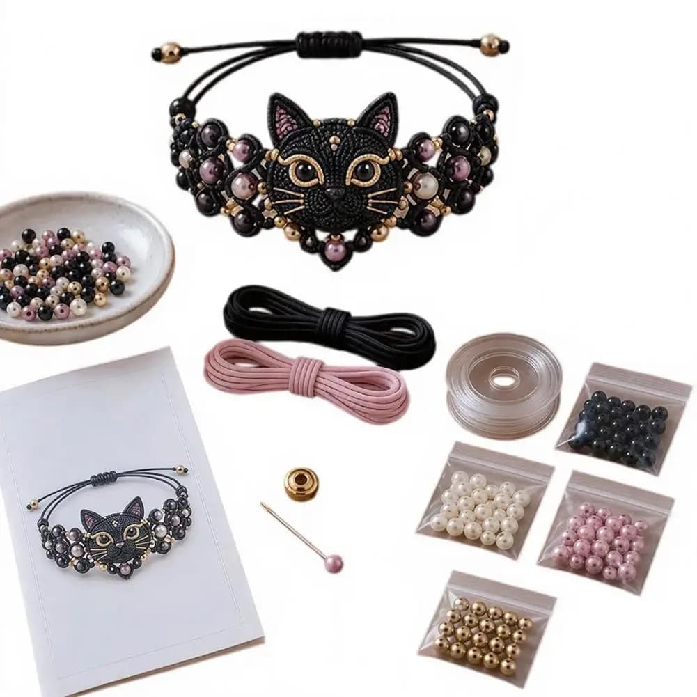 DIY Beaded Bracelet Making Kit With Colorful Beads