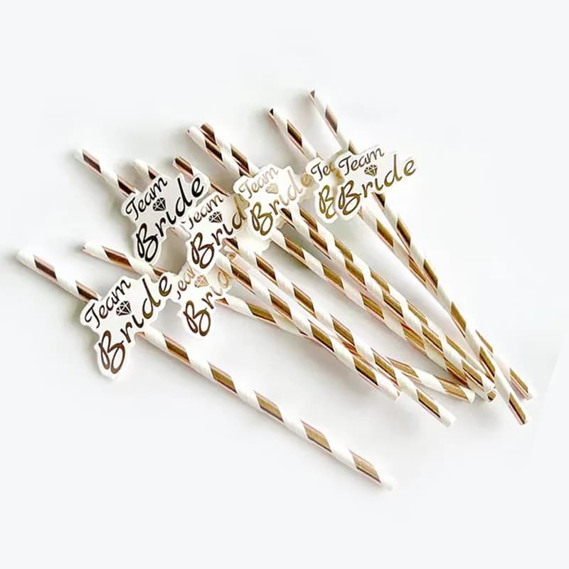 Team Bride Straws Wedding Decoration