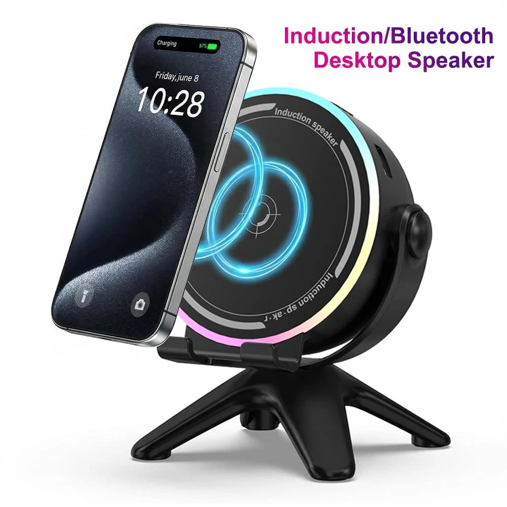 Wireless Inductive Bluetooth Speaker with Phone Stand