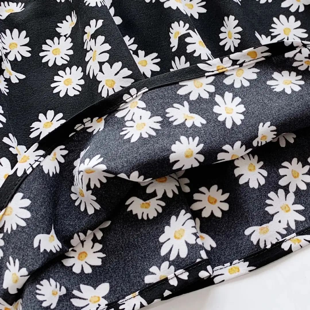 Girls Daisy Print Sleeveless Summer Dress