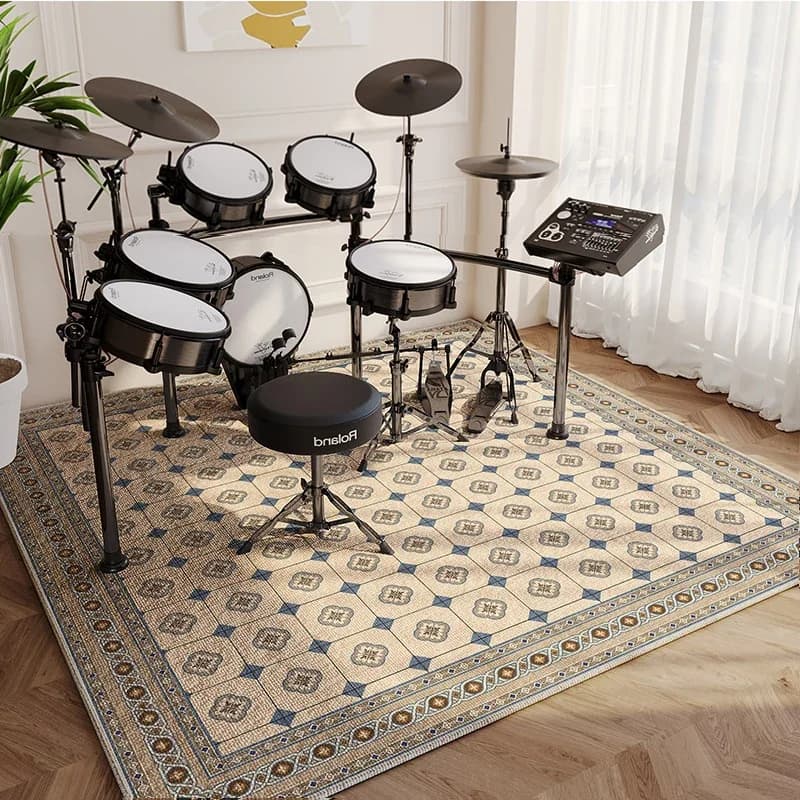 Modern Abstract Music Symbol Area Rug