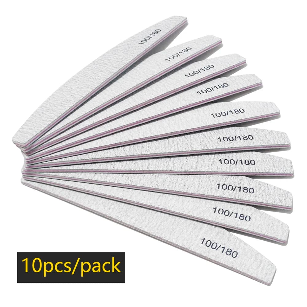 Half Moon Nail File Buffer 100/180 Grit