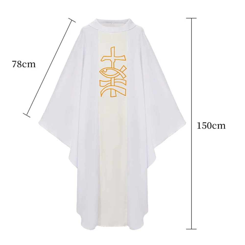Priest Ceremonial Robe with Embroidered Cross
