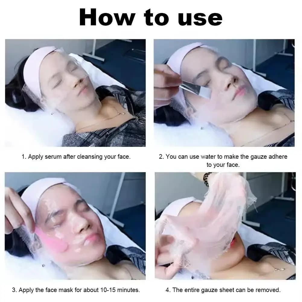 Facial Gauze Mask Sheets - 50 Pack