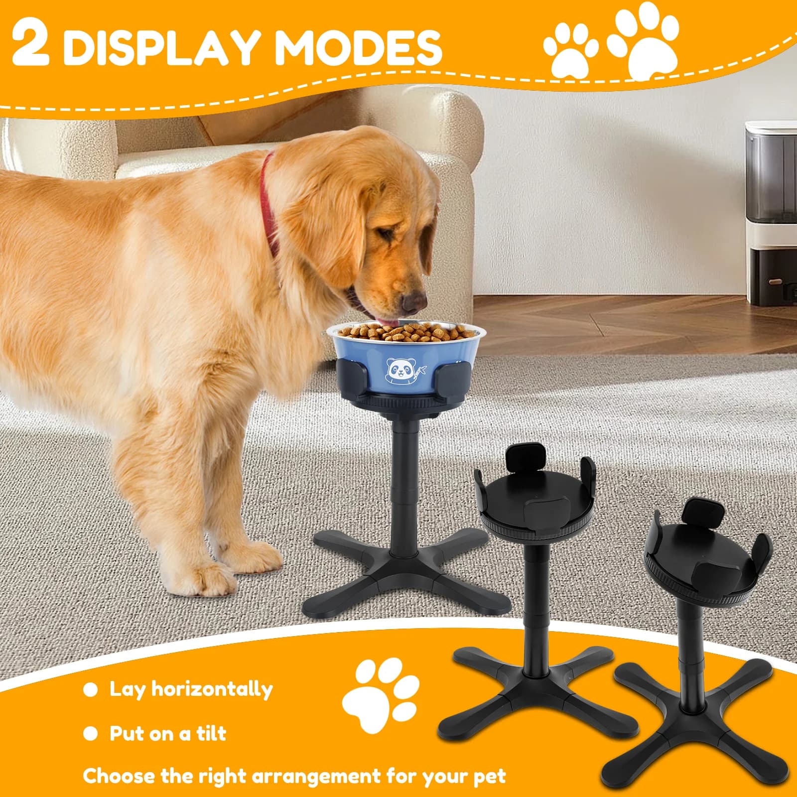 Adjustable Elevated Dog Bowl Stand