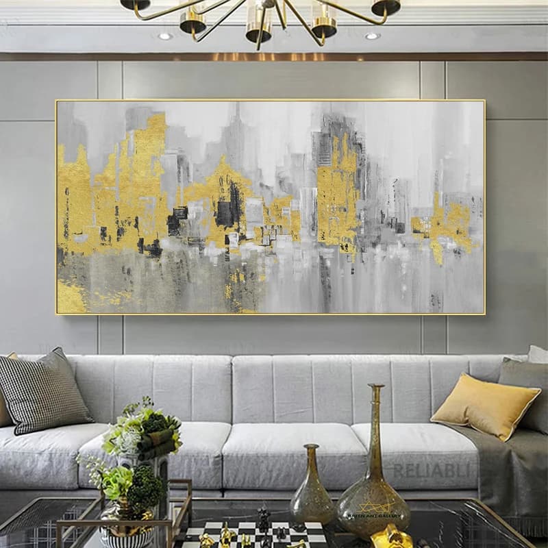 Wall Painting Abstract Golden Art Wall Pictures For Living Room Canvas Painting Home Decor Posters And Prints Vintage Cuadros