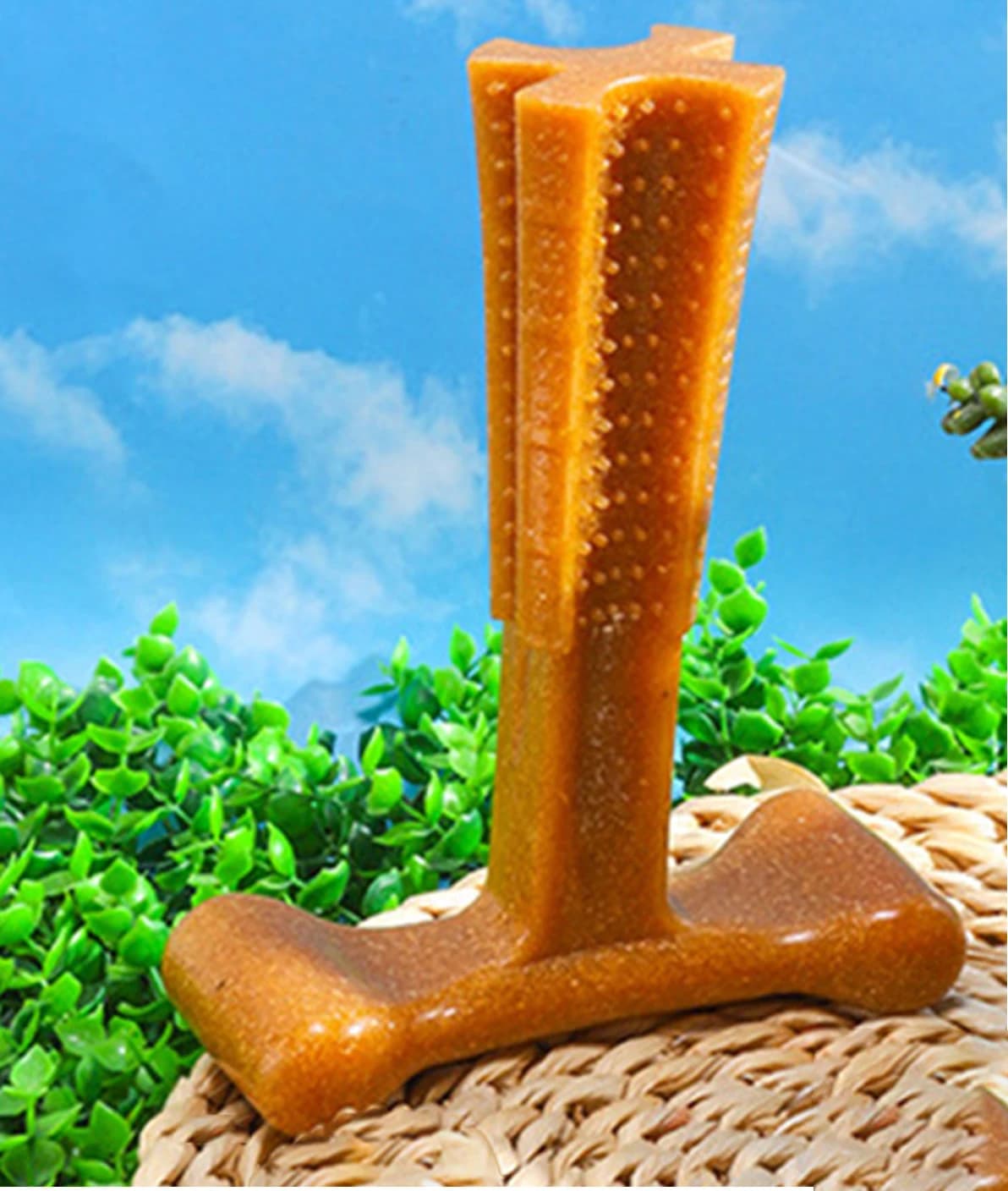 Bamboo Fiber Dog Chew Toy with Dental Care