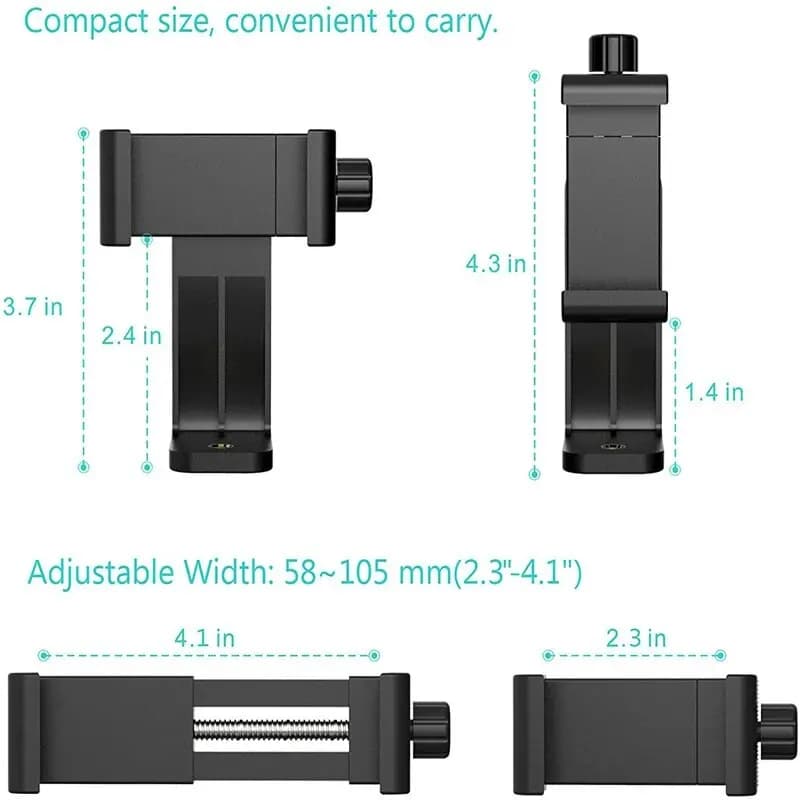 Photo Vlog Filming Accessories Portable Tripod Mount Cell Phone Clip For All Smartphones And Tripods Office Desk Live Broadcast