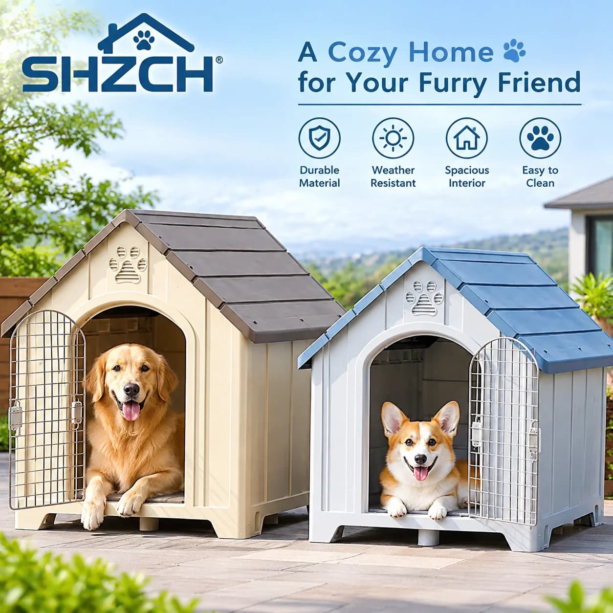 Large Dog House Waterproof Insulated Kennel