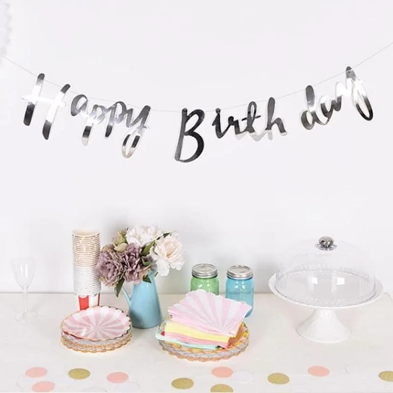Happy Birthday Hanging Banner Garland