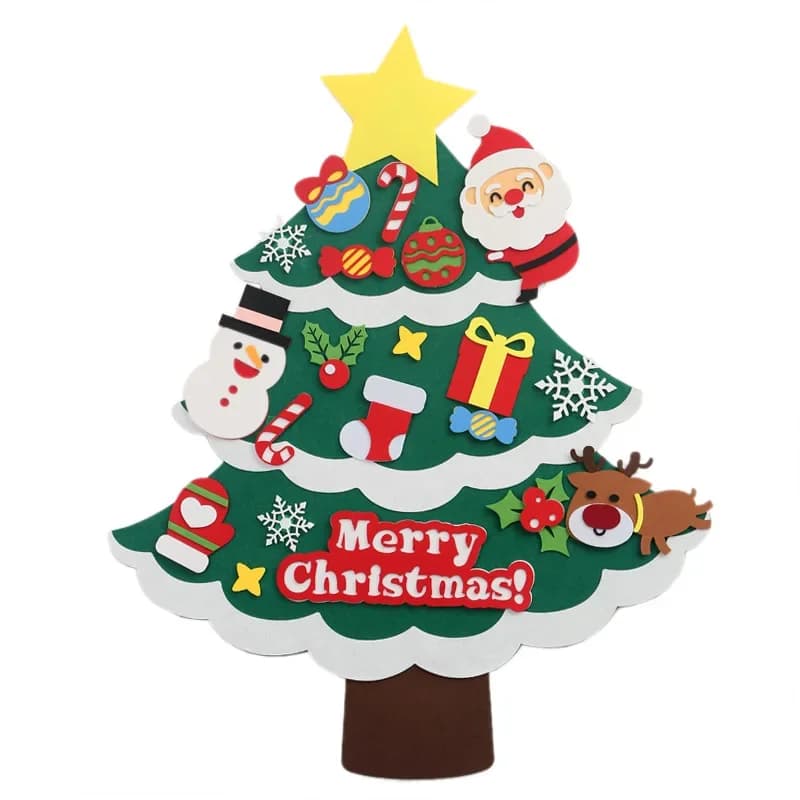 DIY Felt Christmas Tree Wall Hanging Set