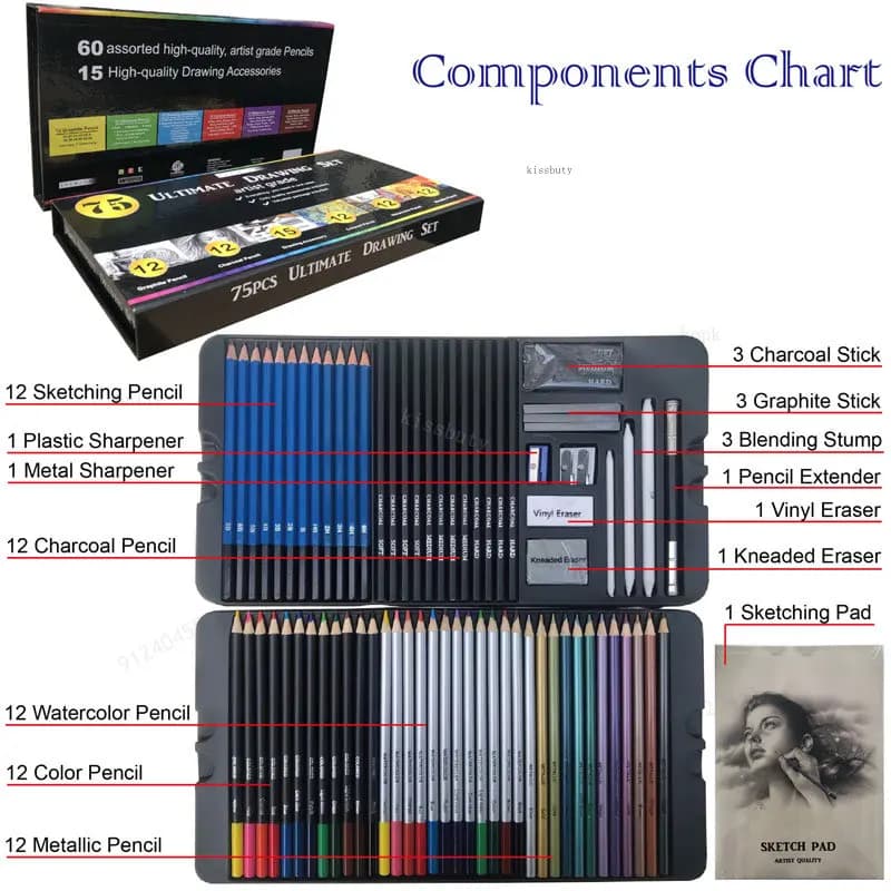 Professional Art Sketch Set 70 Pieces