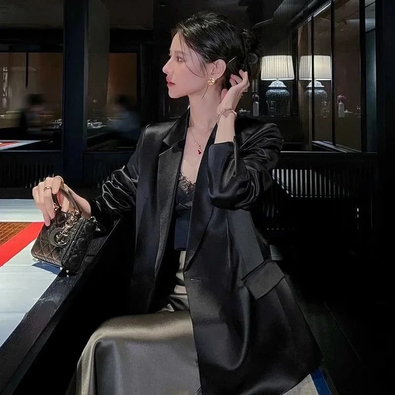 Women's Satin Suit Jacket