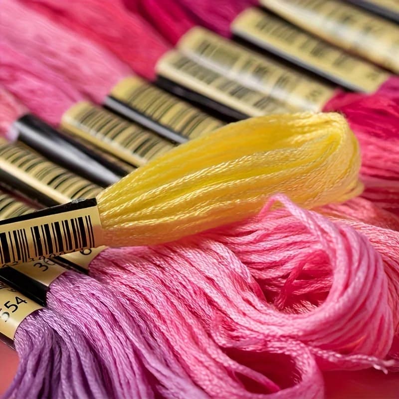 Multicolor DMC Cross Stitch Thread Skeins Kit