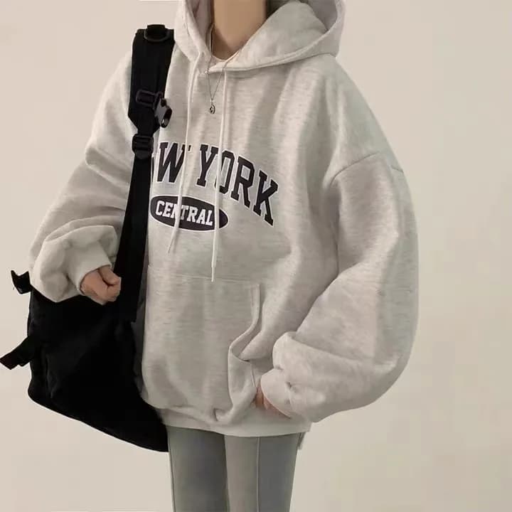 Oversized Fleece Hoodie Long Sleeve Sweatshirt