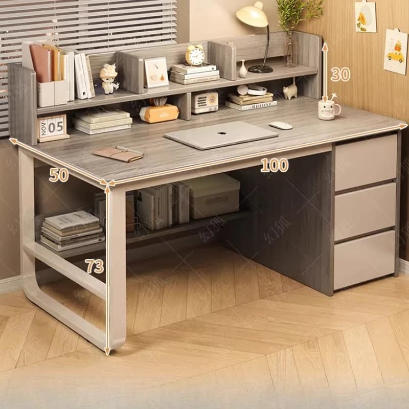 White Drawer Office Desk Fancy Organizer Ergonomic Computer Vanity Office Desk Study Sedentary Biurka Komputerowe Furnitures
