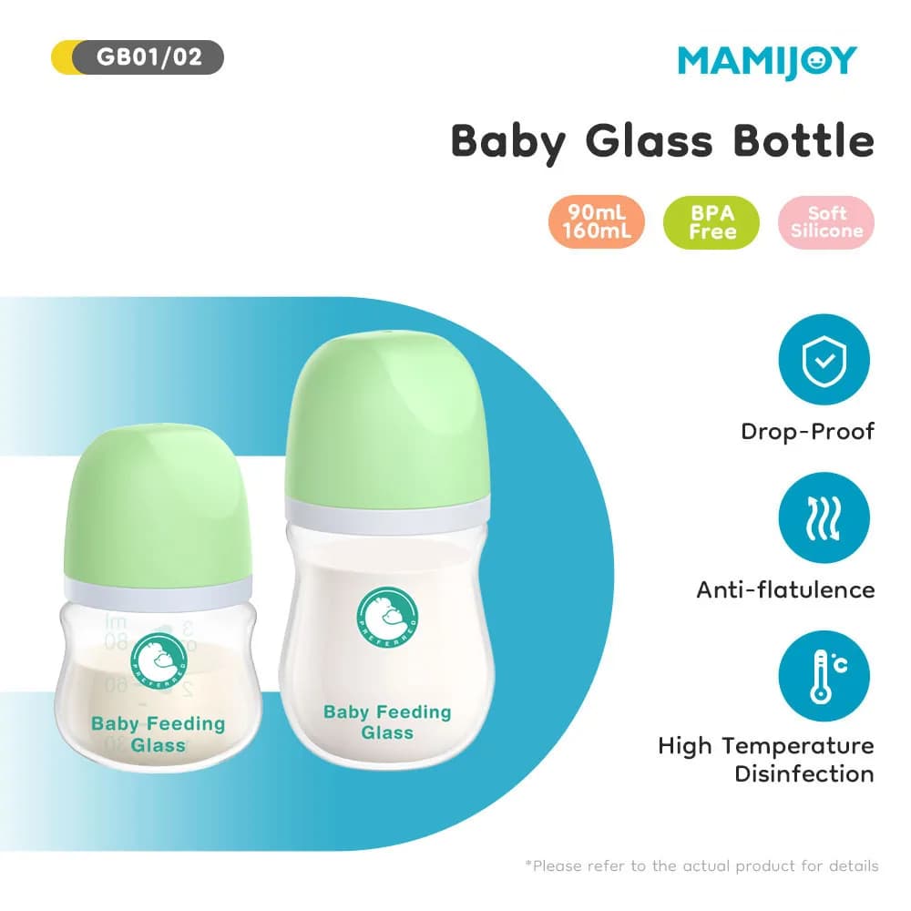 1PCS Newborn Feeding Bottles 90ML/160ML Baby Bottle Glass Bottles Anti-flatulence Milk Feeding Bottles Infant