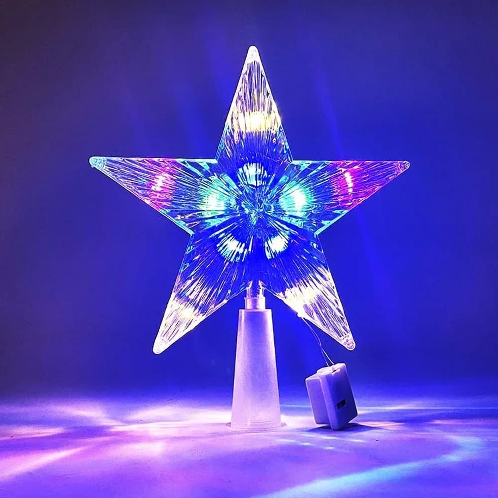 LED Christmas Tree Top Star Light