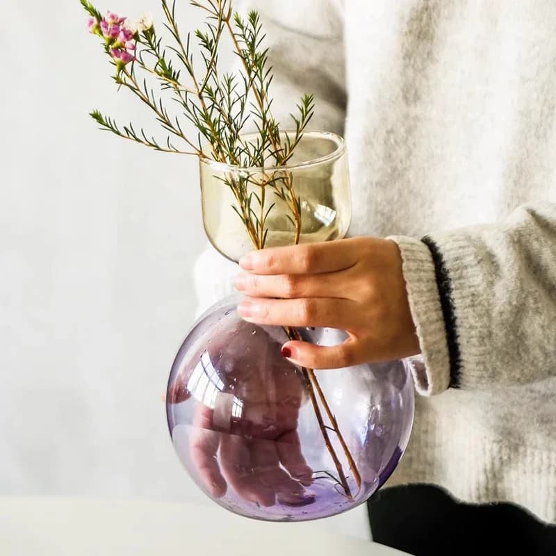 Glass Bud Vase Set of 2