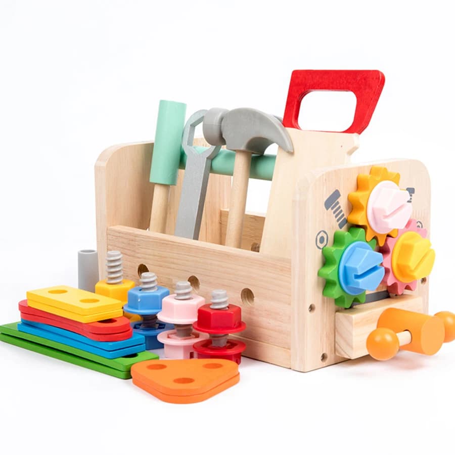 Wooden Kids Tool Bench Workbench Set