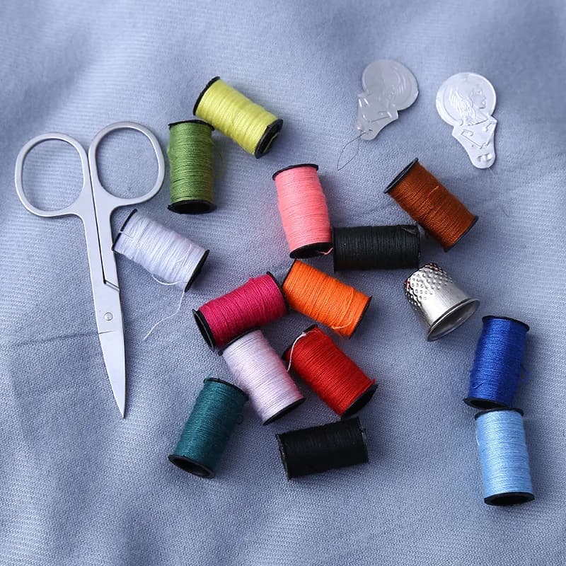 Sewing Kit Complete Set with Threads Needles Scissors Tape Measure Buttons and More for DIY Handcraft Projects Home and Travel