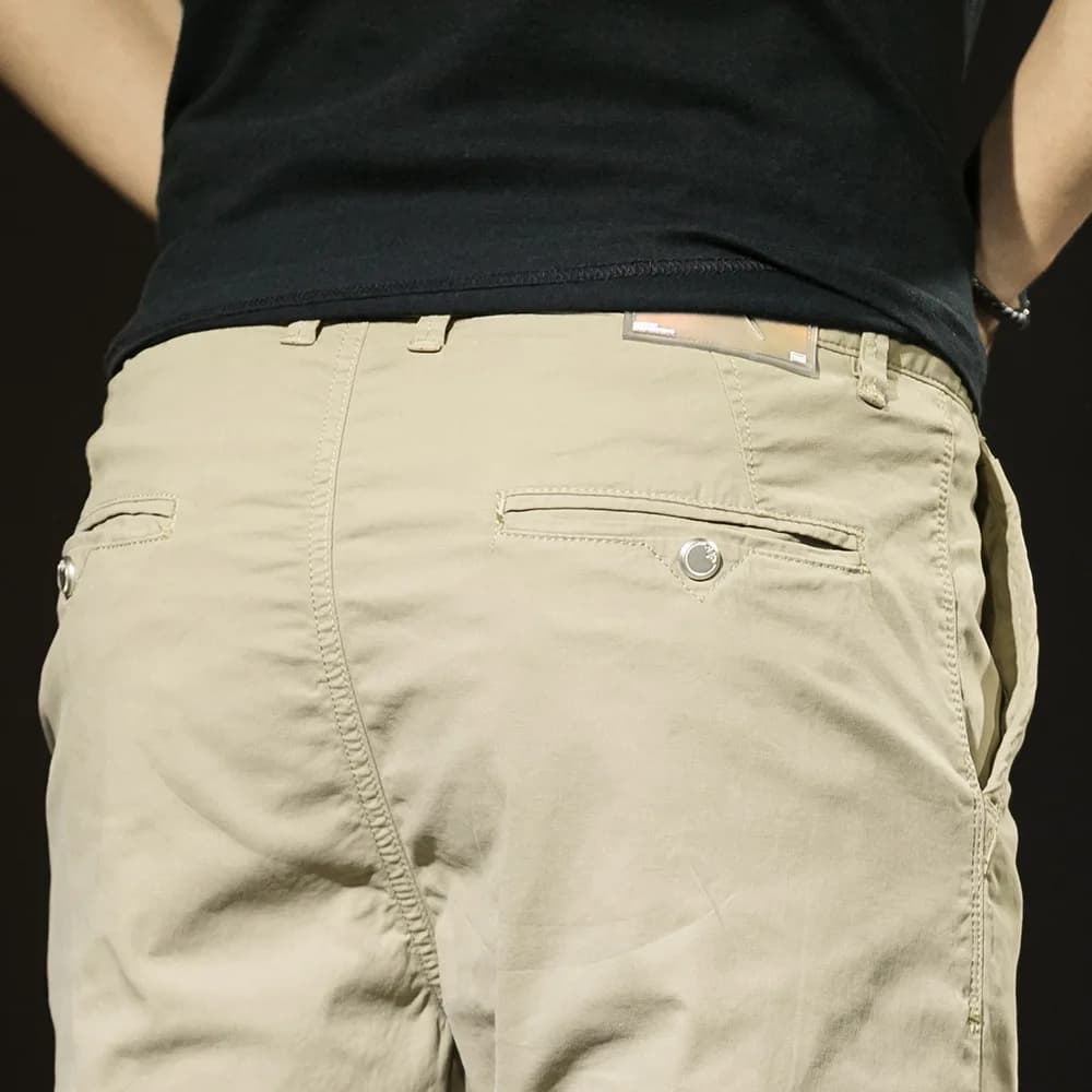 Men's Straight Casual Cotton Work Pants