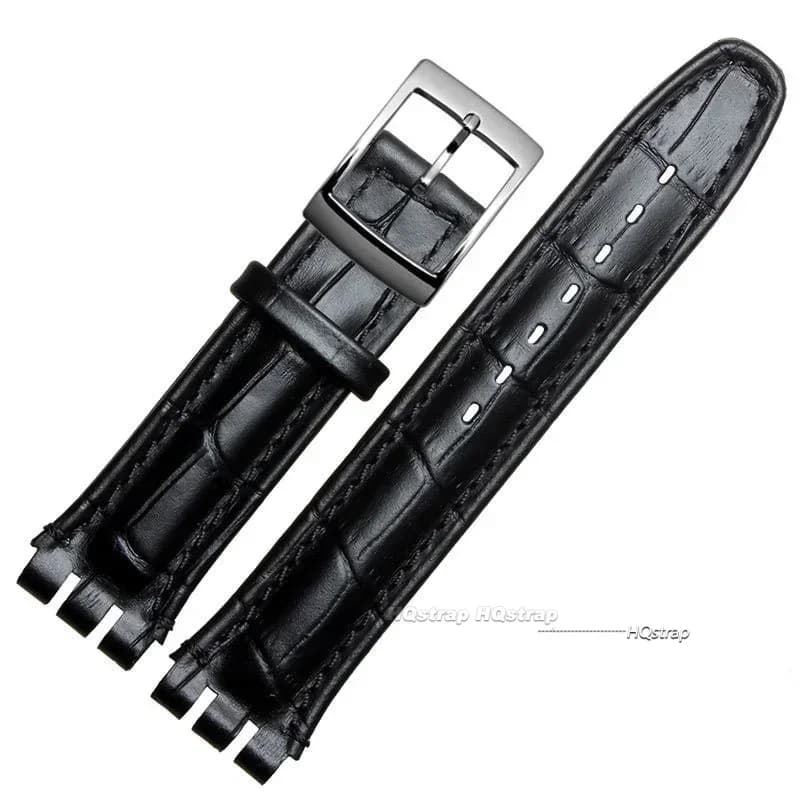 Genuine Leather Watch Strap for Swatch
