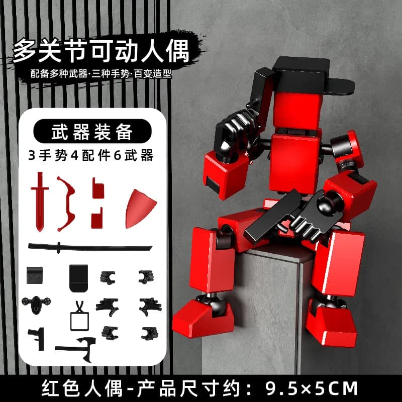 13-Piece Robot Action Figure Set with Accessories