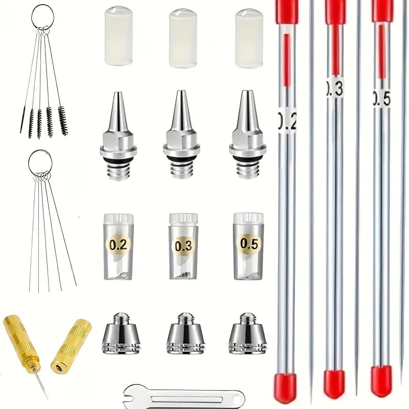 24-Piece Airbrush Replacement Parts Set