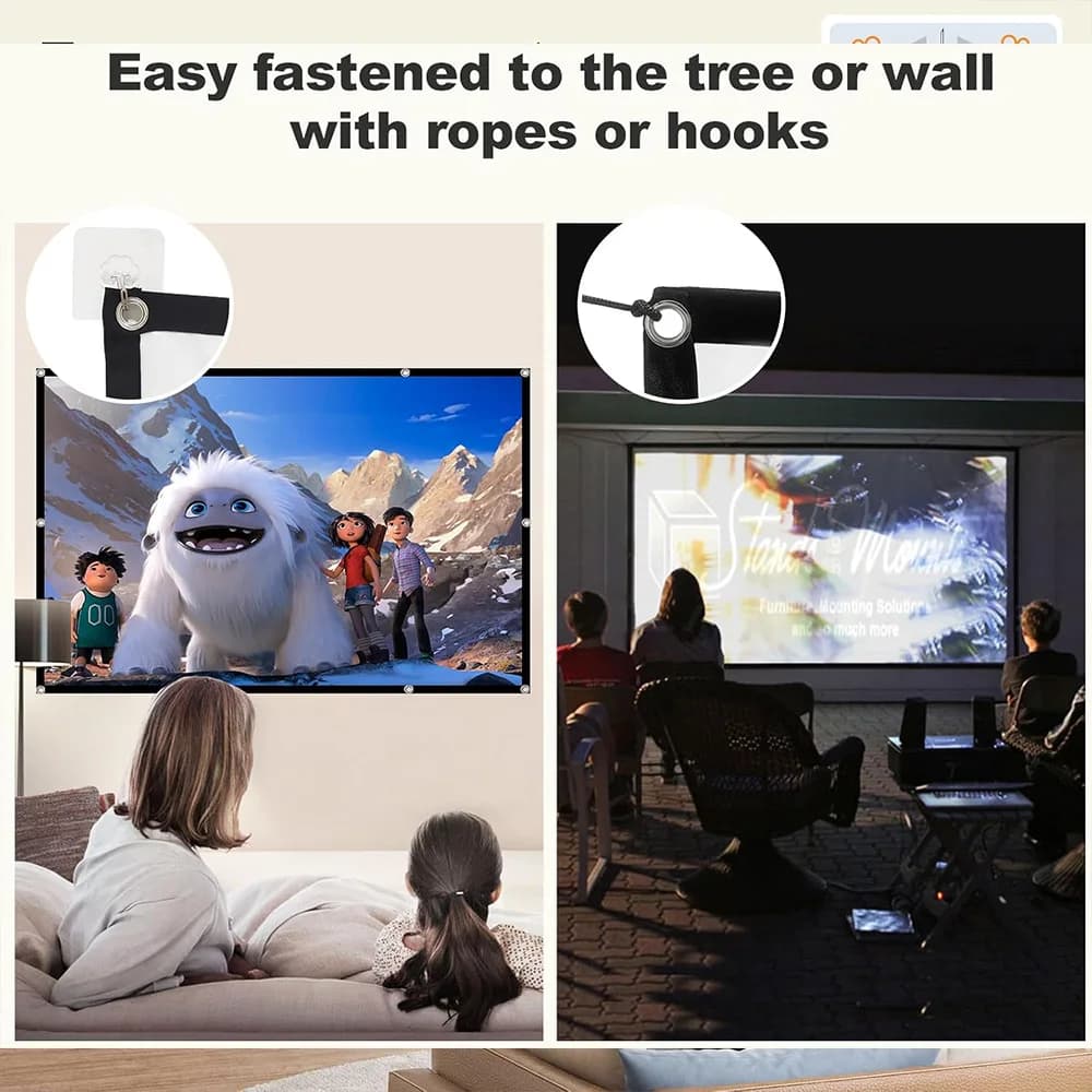 Portable Foldable Projector Screen 72-150 Inch