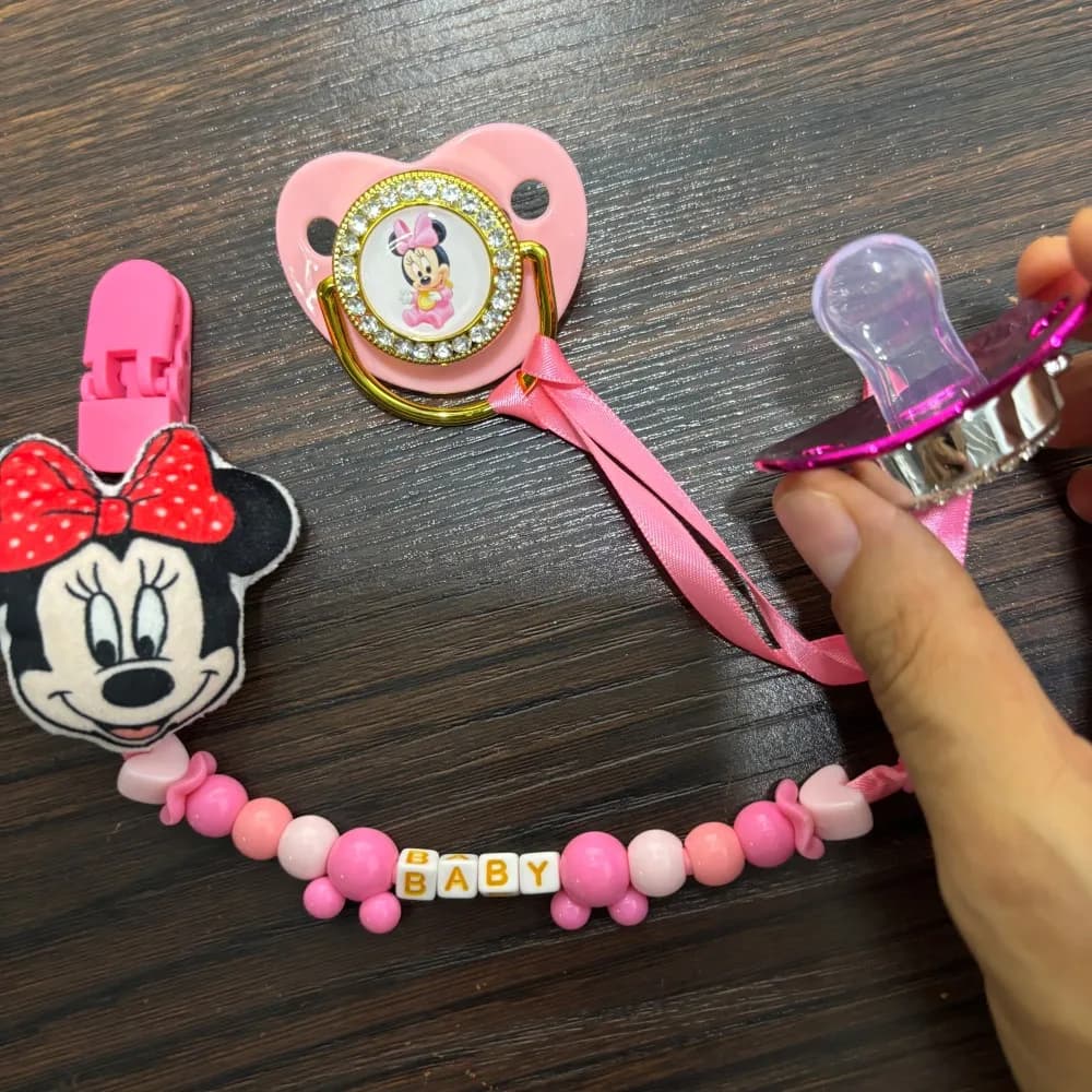 Kawaii Baby Feeding Set Soother Clip Chewy Nipple Anime Hat & Newborn Gift Studio Photo Props chupete bebé 0-18M