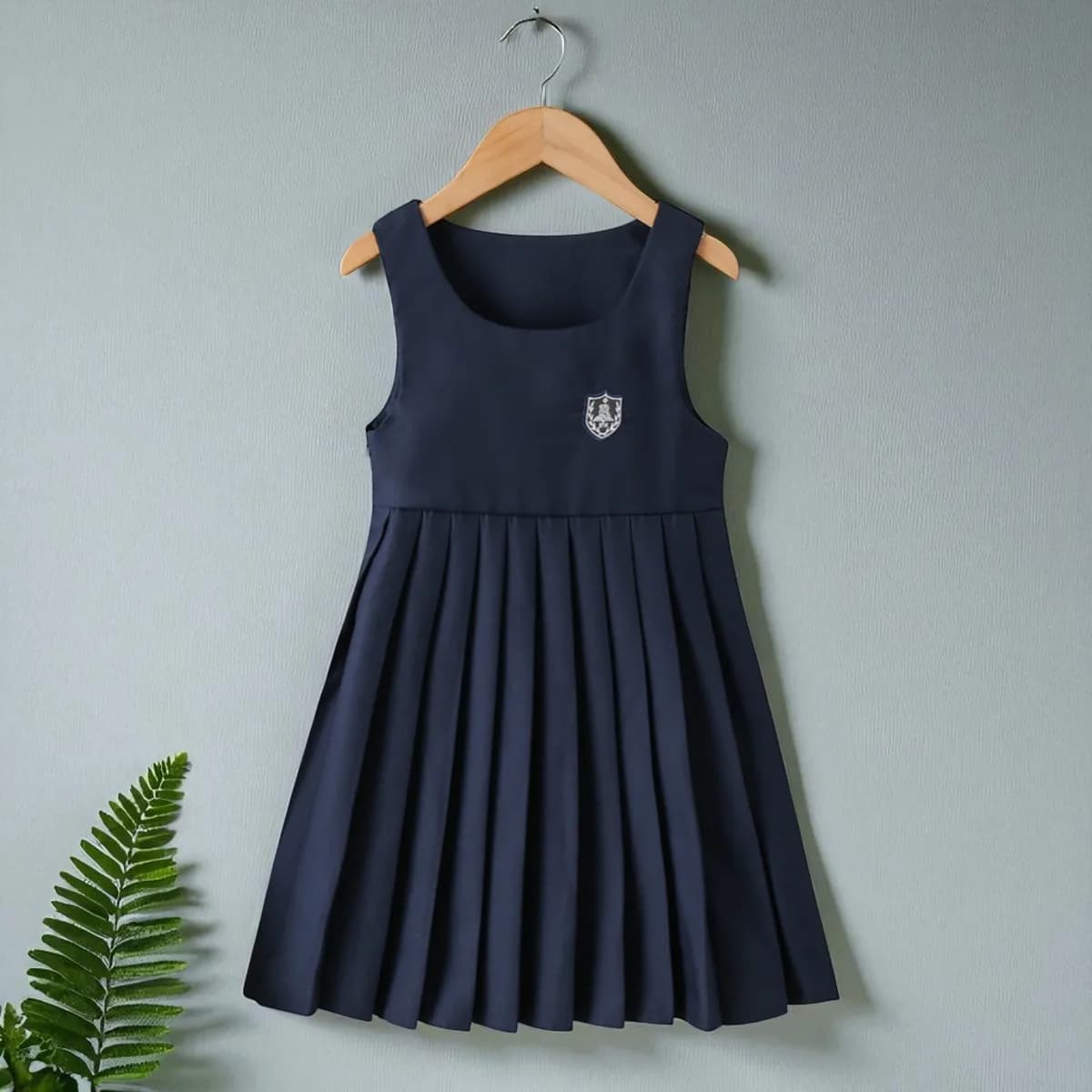 Girls School Uniform Set with Pleated Dress