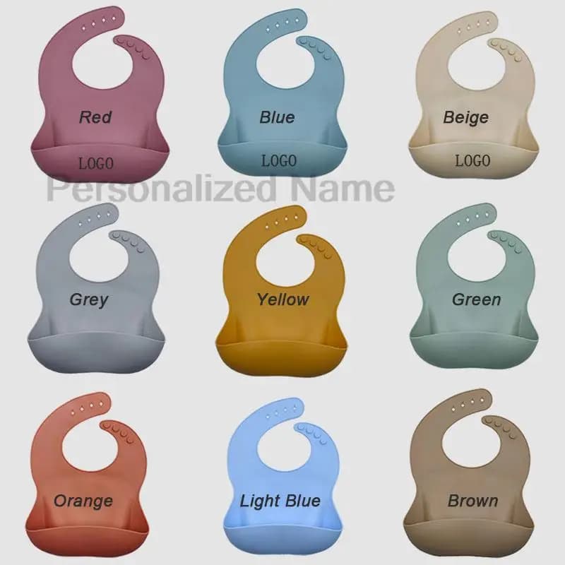 Silicone Baby Bib With Food Catcher Pocket