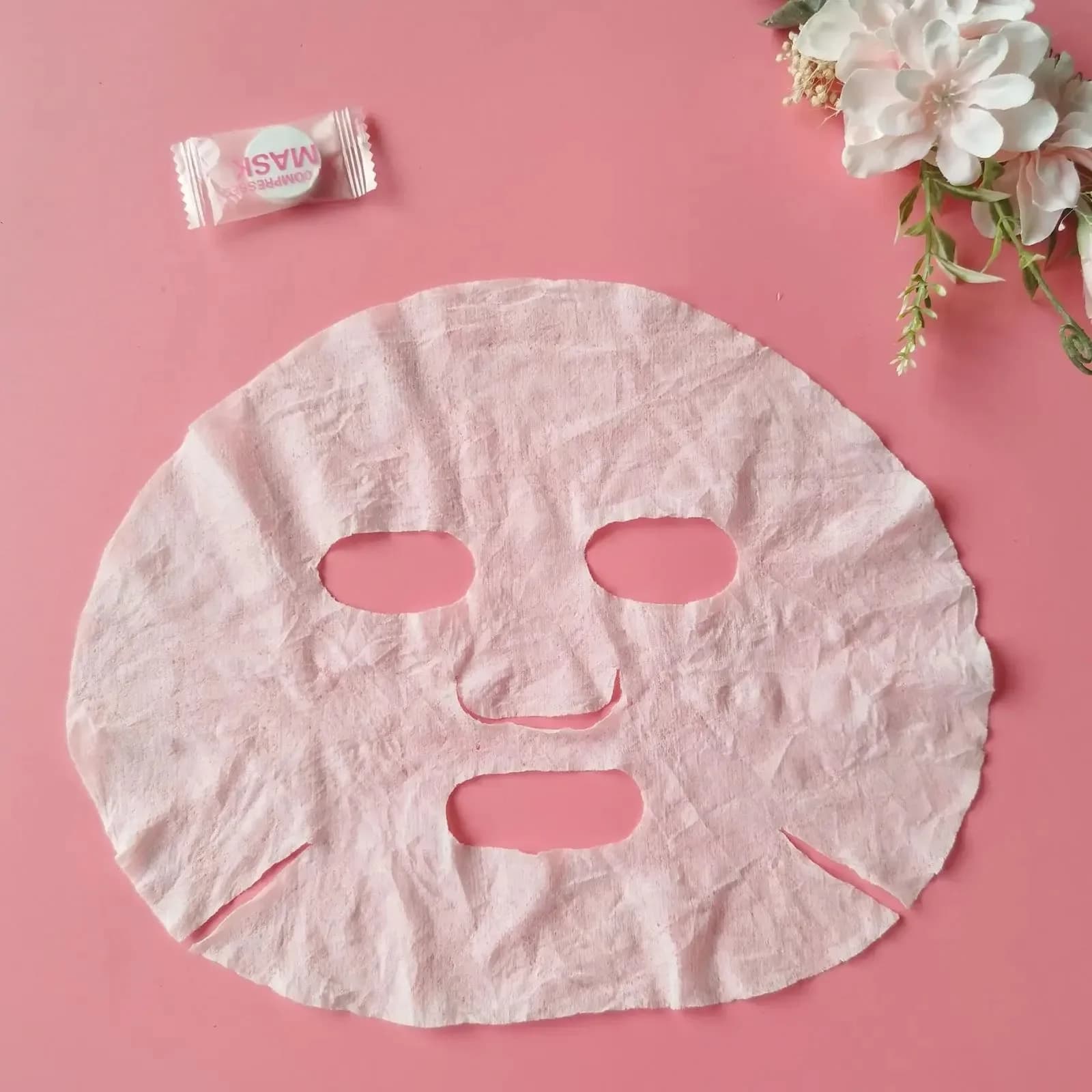 Compressed Nonwoven Face Mask Sheets