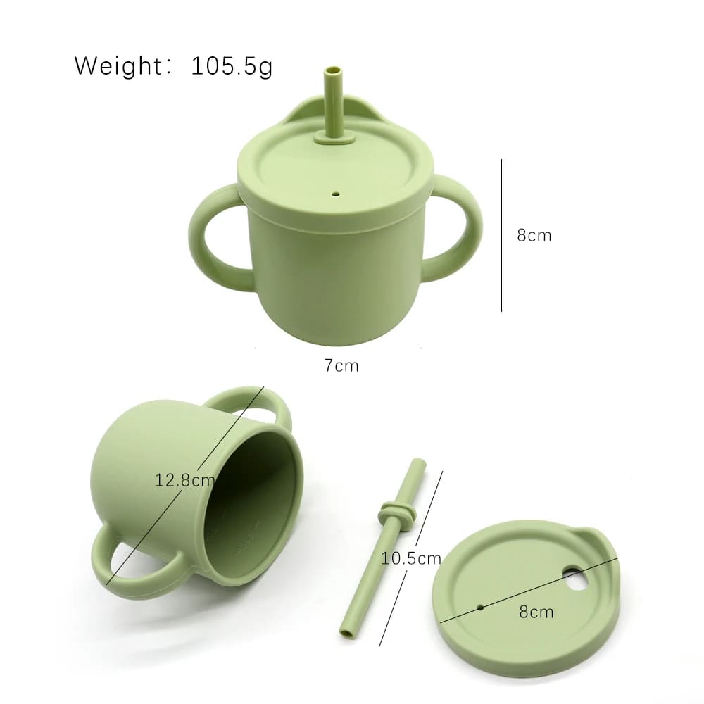 Silicone Sippy Cup with Straw