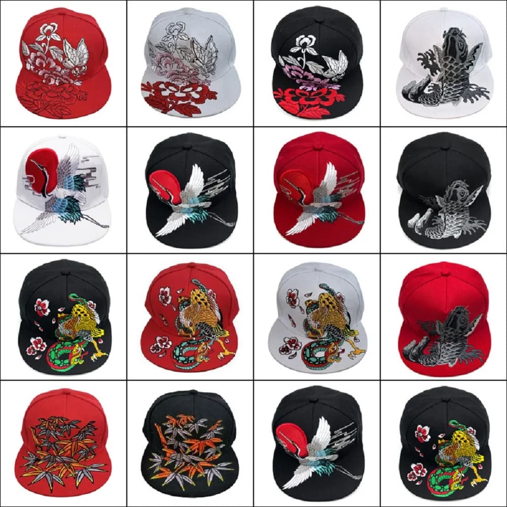 Embroidered Flat Top Baseball Cap