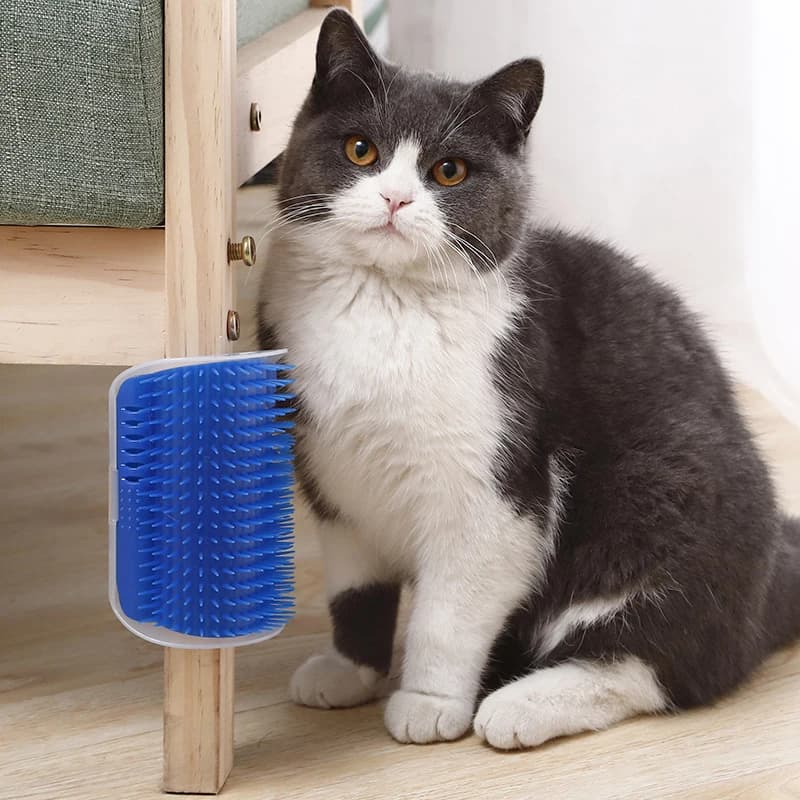 Cat Scratcher Massager for Cats Scratching Pets Removal Beauty Clean Corner Brush Removable Comb for Kitten Cat massagetool