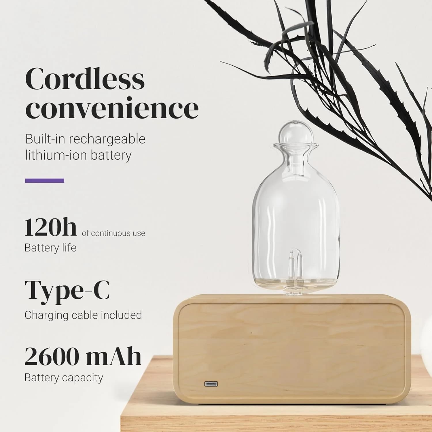 Battery Operated Nebulizing Essential Oil Diffuser