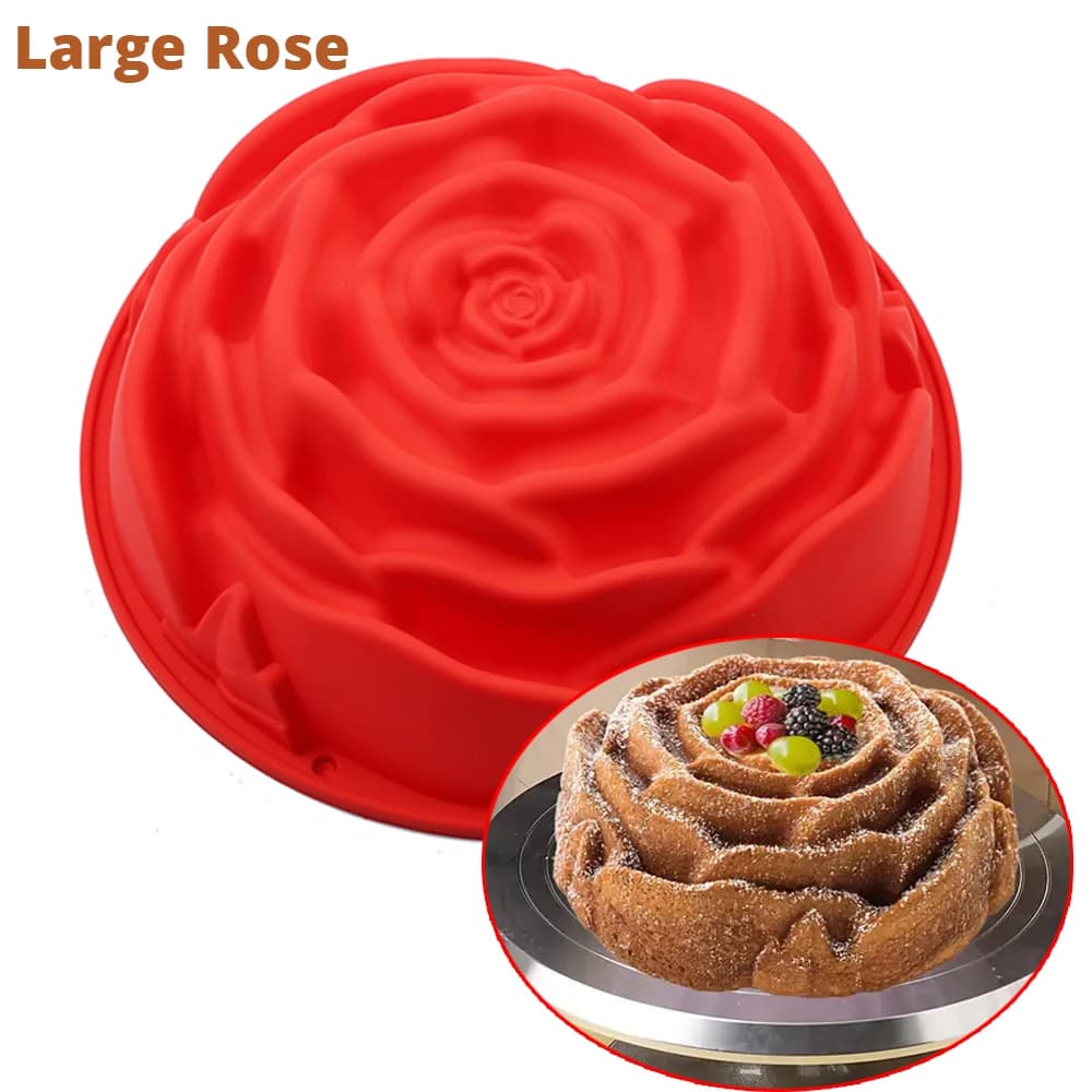 Large Rose-Shaped Cake Baking Pan