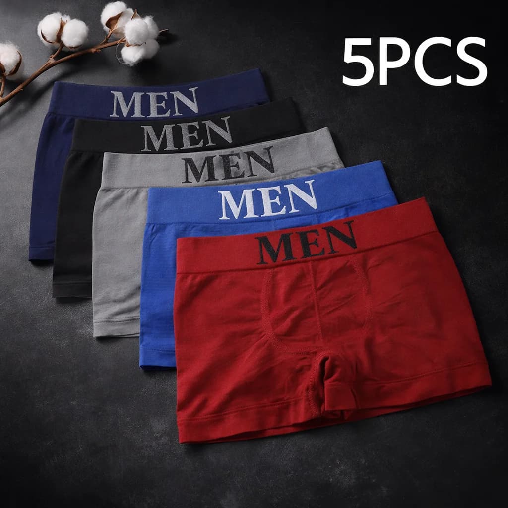 Men's Boxer Briefs High Elastic Cotton Stretch