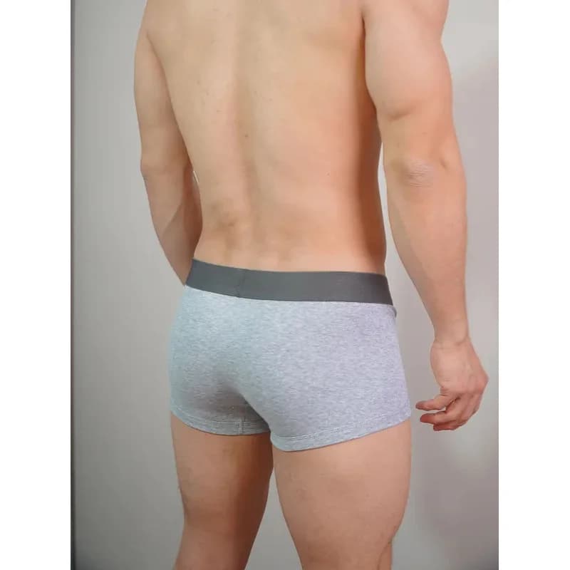 Men's Cotton Boxer Briefs with Large Pockets Comfortable Sexy Underpants Breathable Casual Briefs for Men