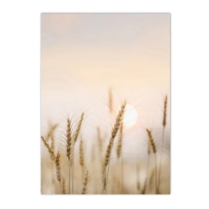 Natural Scenery Reed Grass Beach Canvas Wall Art