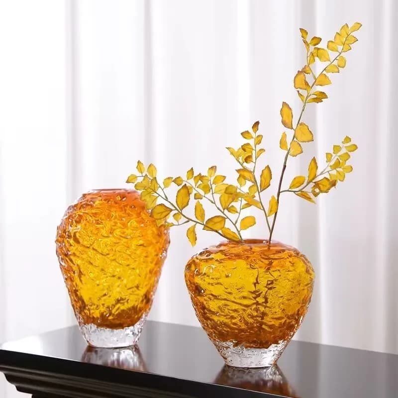 Modern Glass Vase for Flowers and Decor