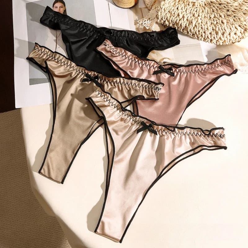 Women's Low-Rise Ruffled Thong Briefs